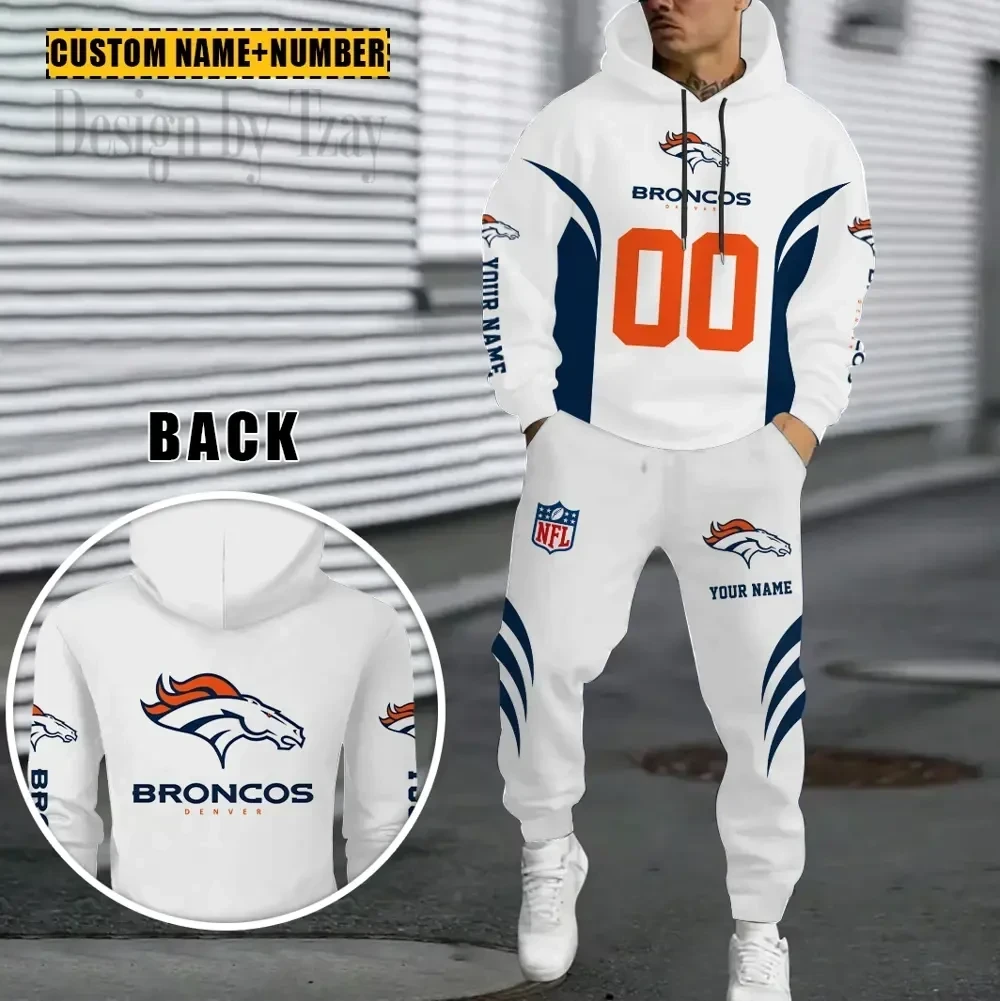 Denver Broncos Combo Hoodie And Sweatpants Gift For Fan AZHD1026