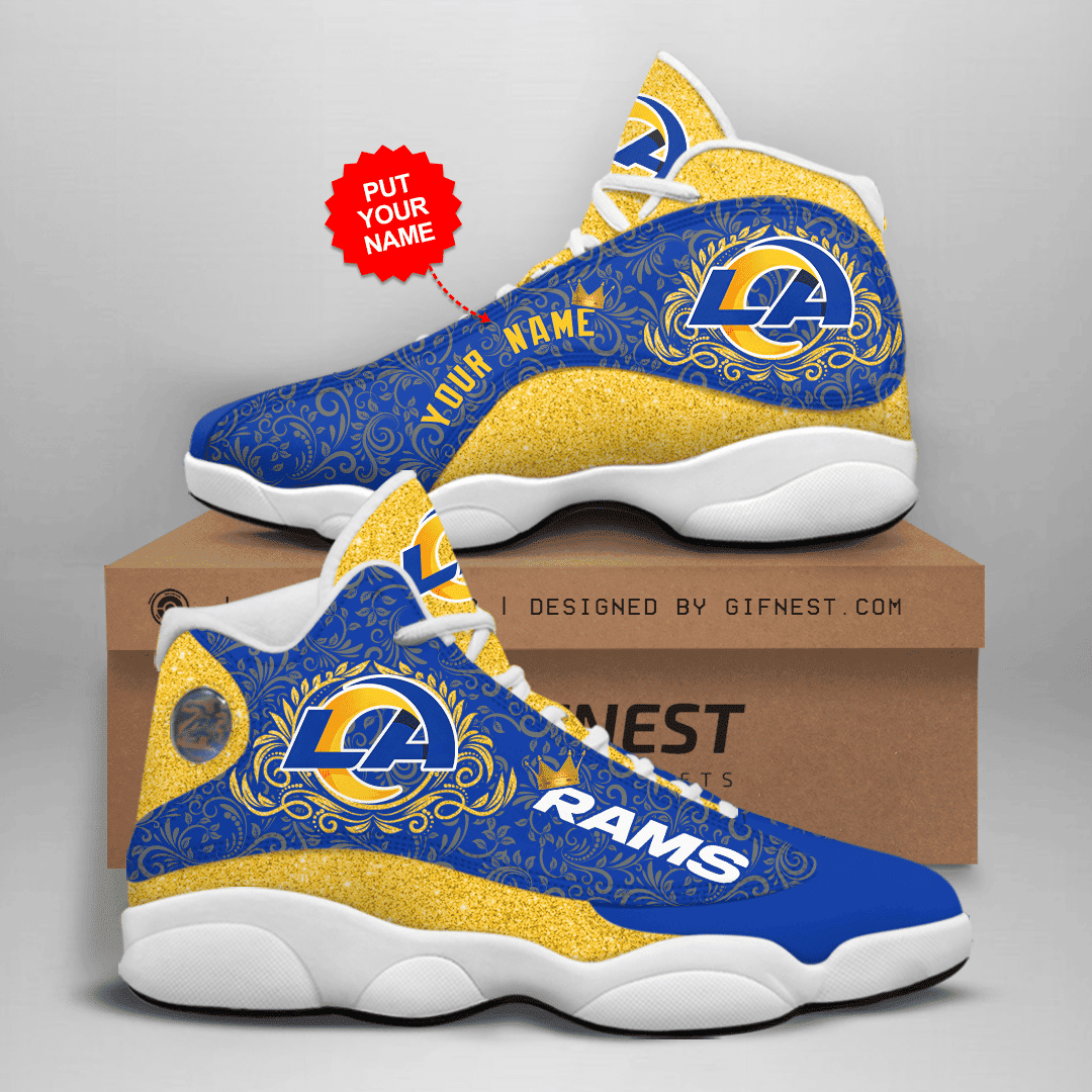 Los Angeles Rams Personalized AJD13 Sneakers 1071