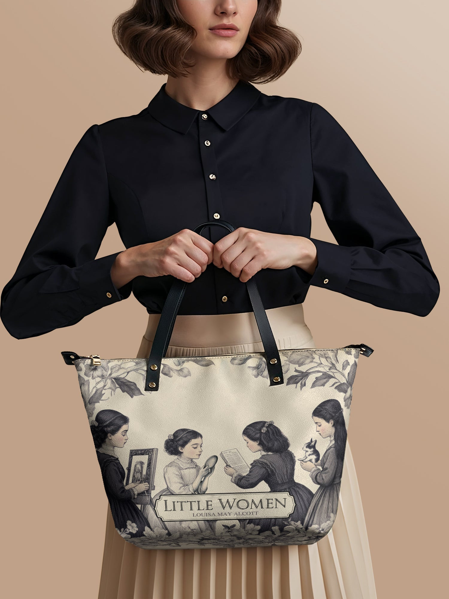"Little Women" Leather Tote Bag