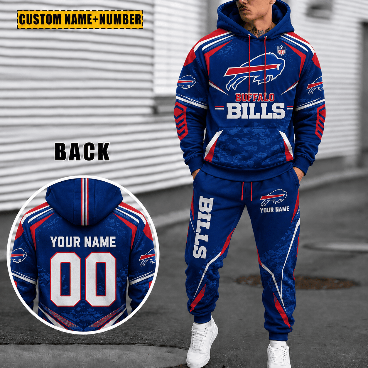 Buffalo Bills Personalized Combo Hoodie And Sweatpants Gift For Fan VA1022