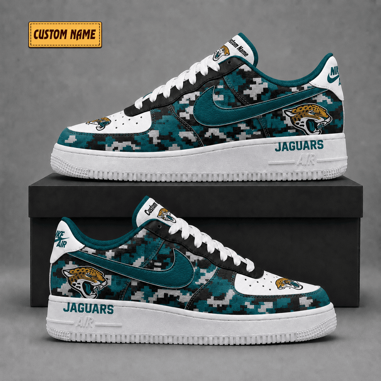 Jacksonville Jaguars | Premium NFL Fear The Team AF1 Sneakers - VA38826