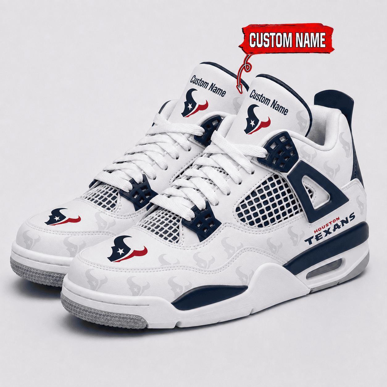 Houston Texans Personalized AJ4 Sneaker VA340