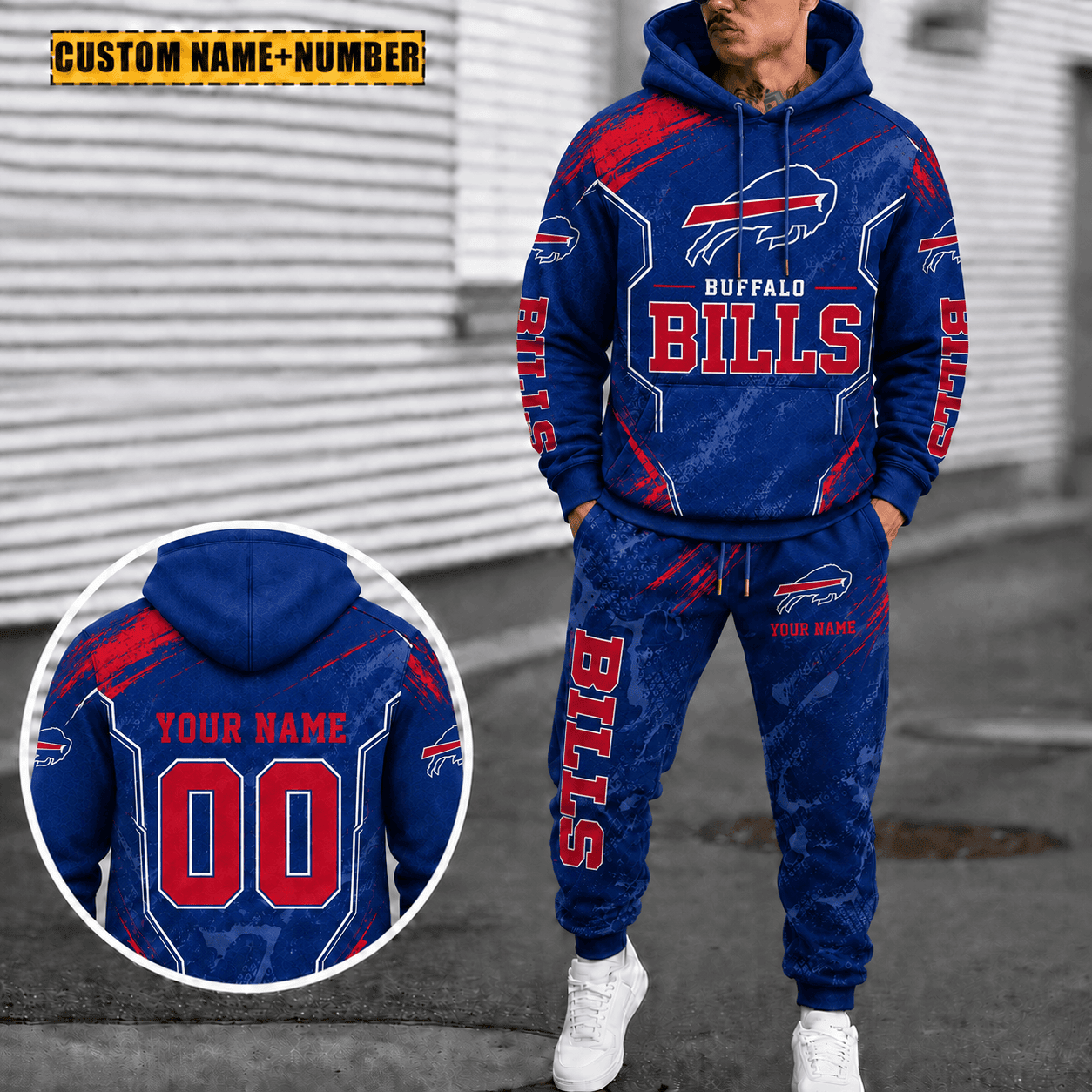 Buffalo Bills Personalized Combo Hoodie And Sweatpants Gift For Fan VAN3123