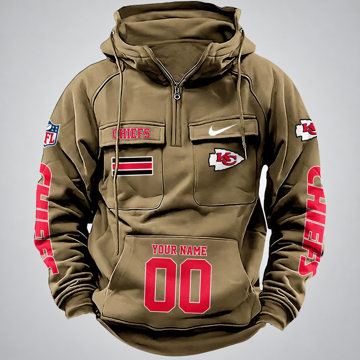 Kansas City Chiefs Vintage Men Hoodie DV2 AZVMHD395