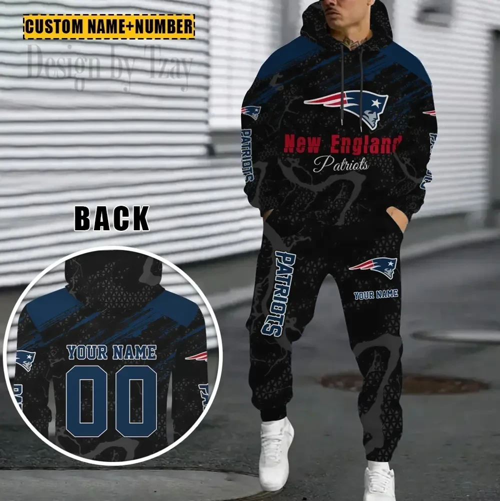 New England Patriots Combo Hoodie And Sweatpants Gift For Fan AZHD1071