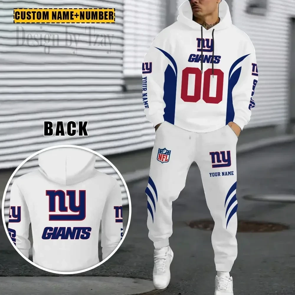 New York Giants Combo Hoodie And Sweatpants Gift For Fan AZHD1040