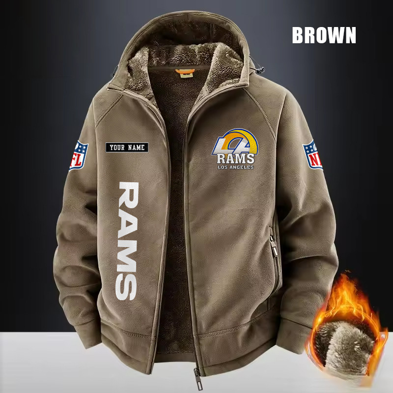 Los Angeles Rams Fleece Fashion Hooded Jacket Outdoor SPTFFHJ019