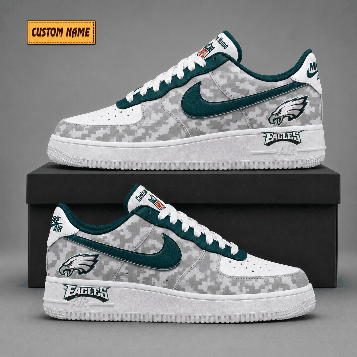 Philadelphia Eagles | Premium NFL Fear The Team AF1 Sneakers - VA36242