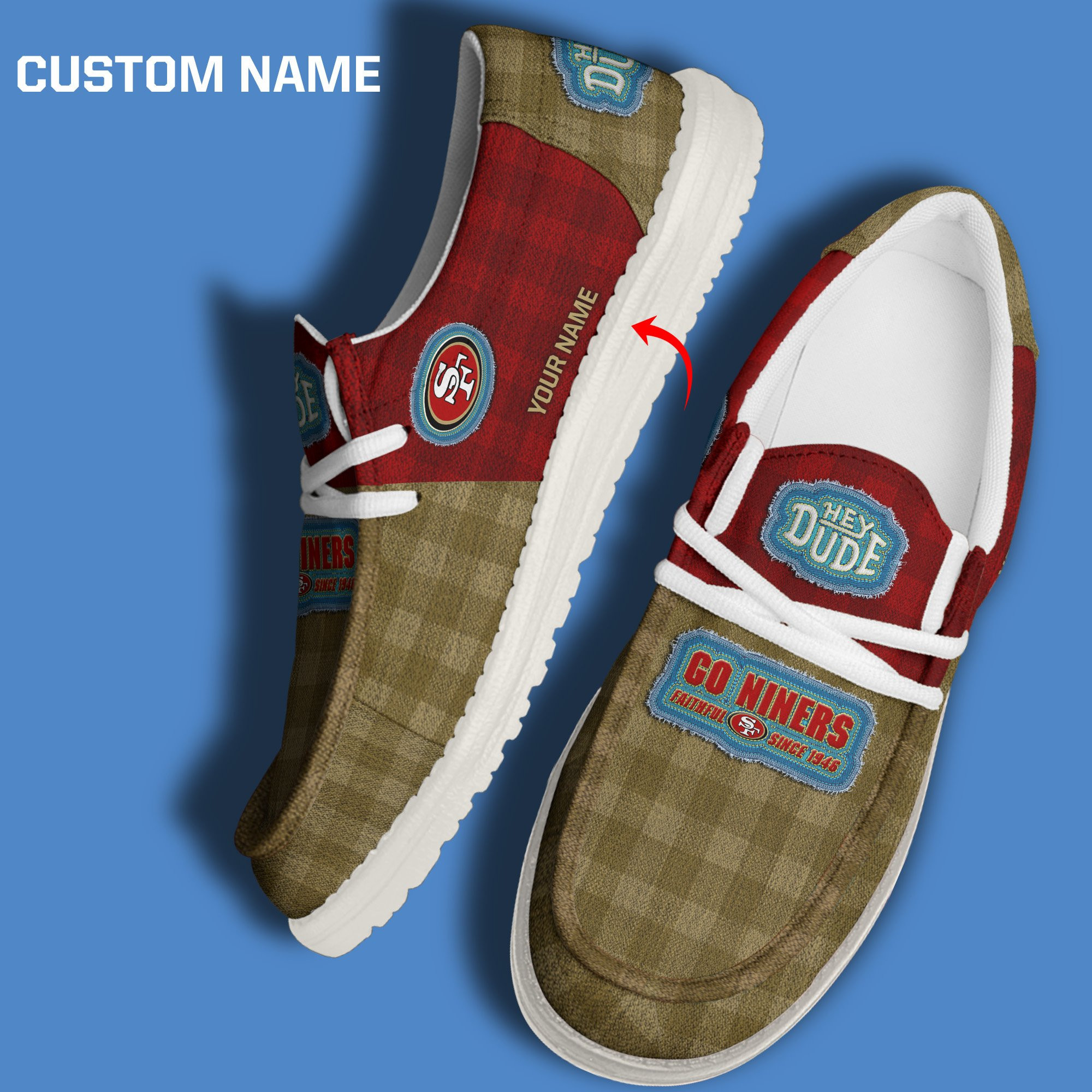 San Francisco 49ers DHS shoes-Custom name 10063933N
