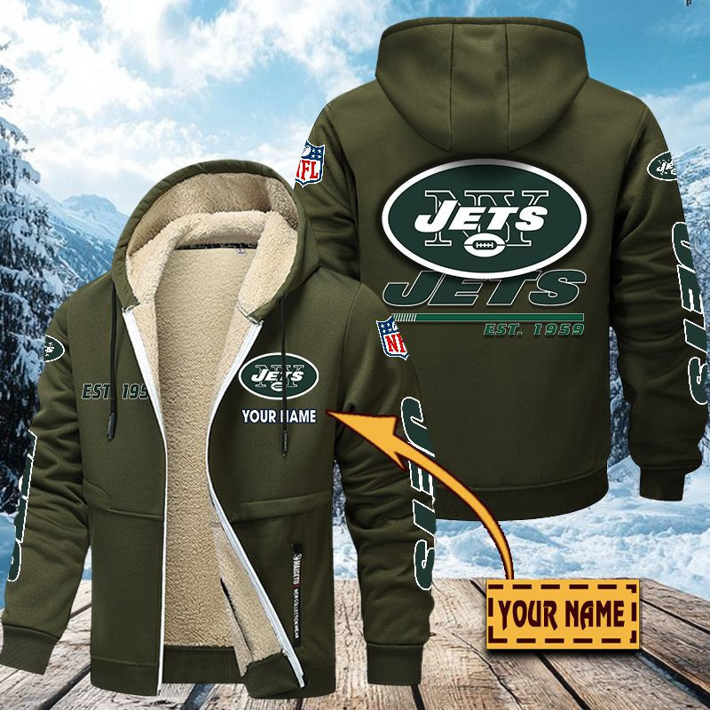 New York Jets Premium Sherpa-Lined Winter Hoodie – Personalized Edition VITZC094