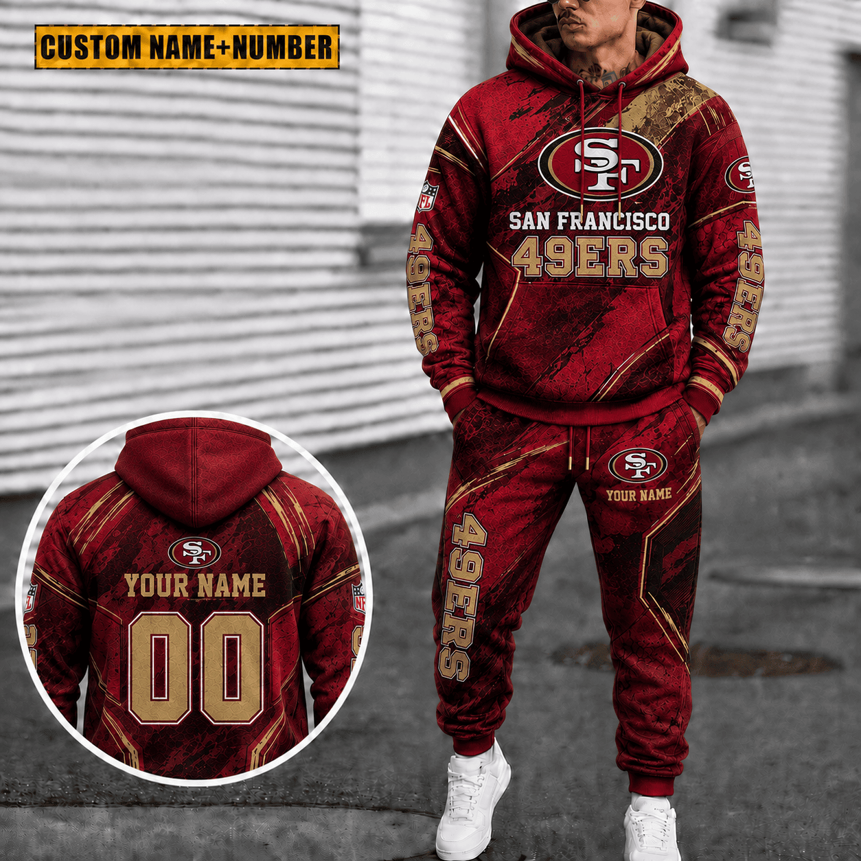 San Francisco 49ers Personalized Combo Hoodie And Sweatpants Gift For Fan VAN40035