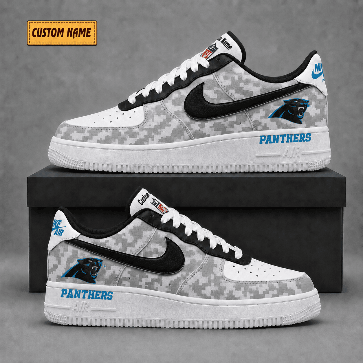 Carolina Panthers | Premium NFL Fear The Team AF1 Sneakers - VA36250