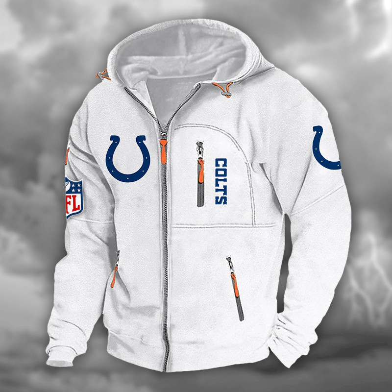 Indianapolis Colts DMCD0665 Hooded Cardigan Jacket