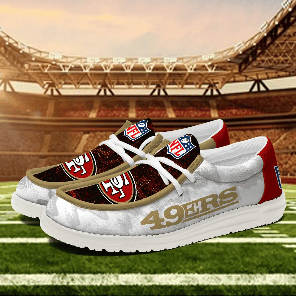 San Francisco 49ers Moccasin Slippers - Hey Dude Shoes Style AZCHDUDE244