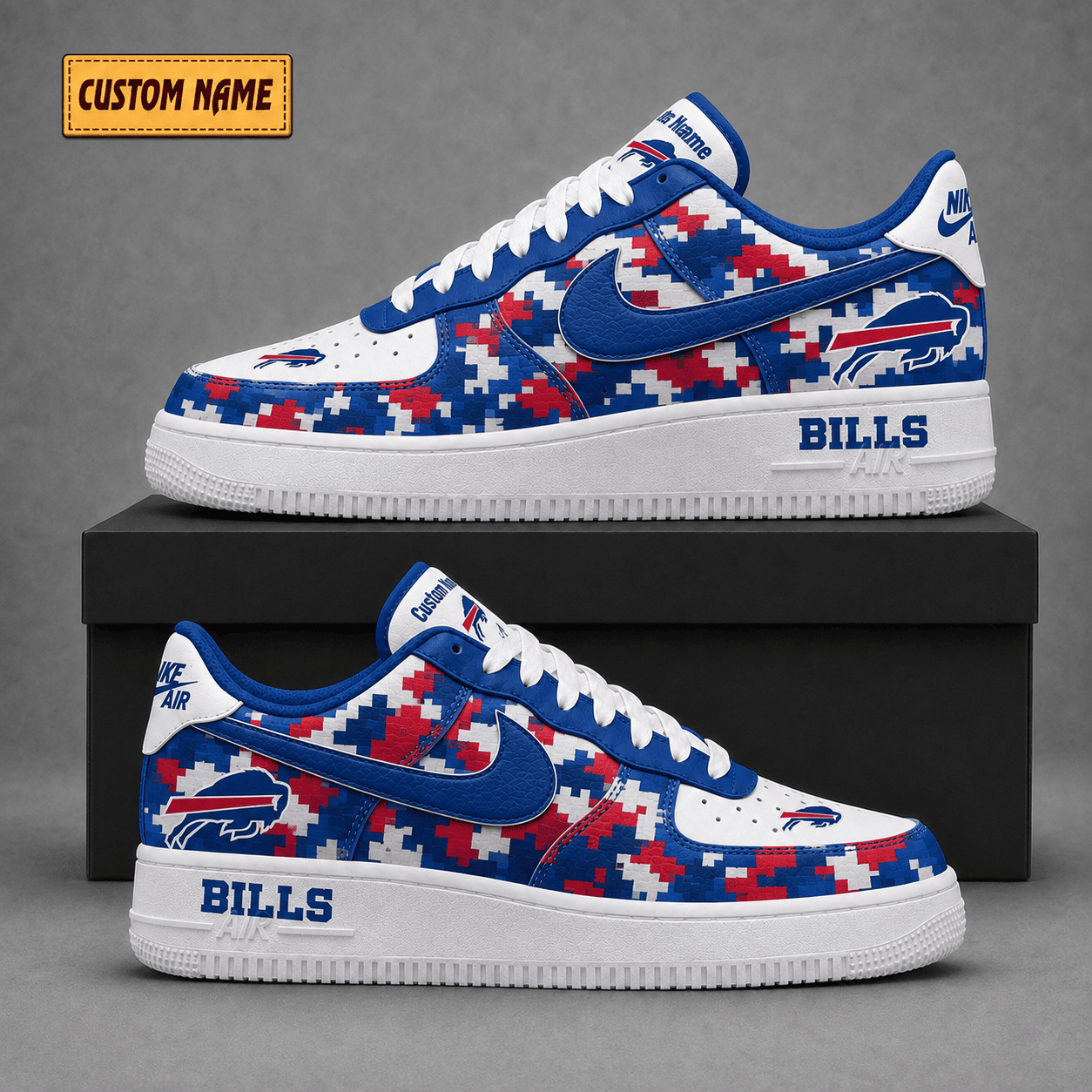 Buffalo Bills | Premium NFL Fear The Team AF1 Sneakers - VA38823