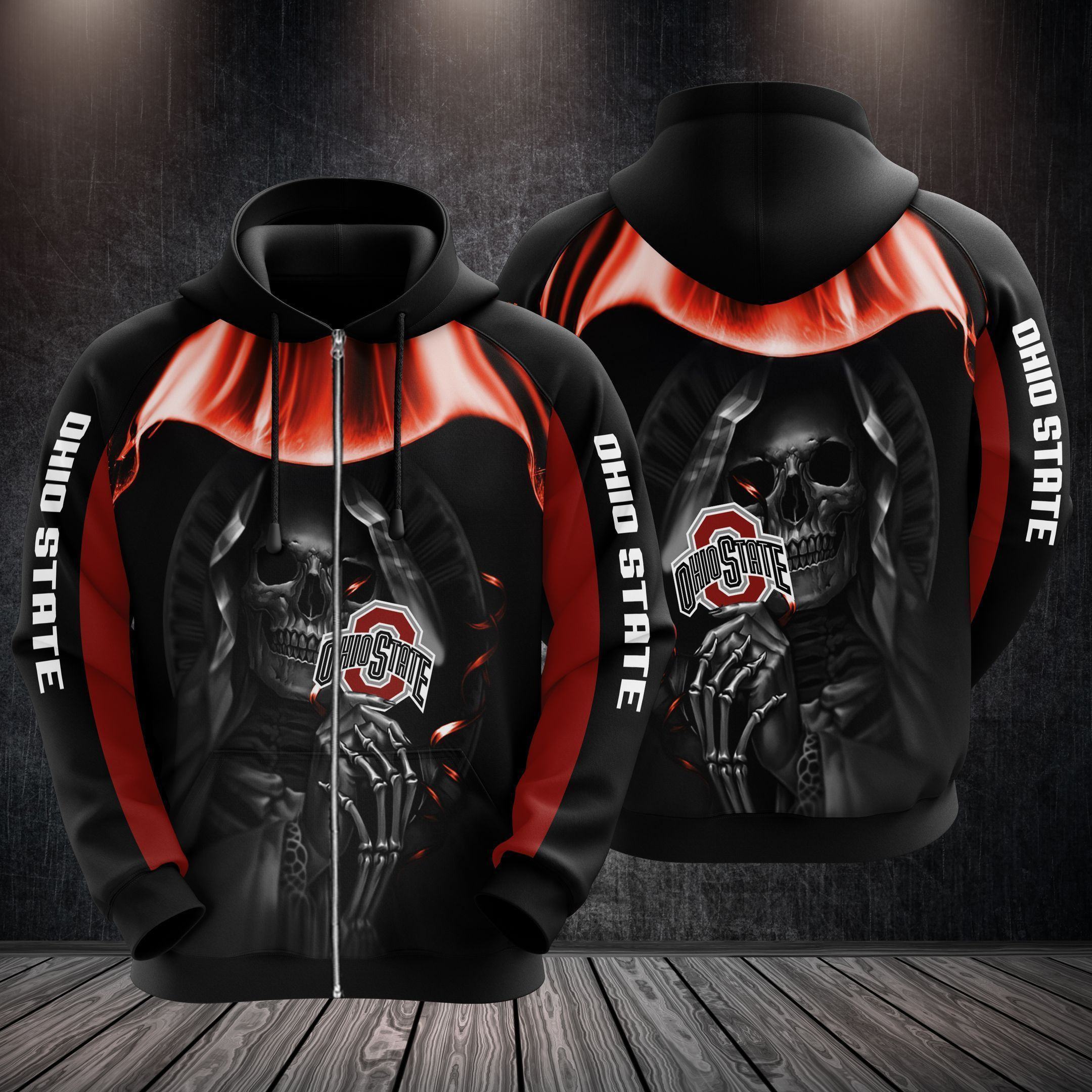 NCAAF Ohio State Buckeyes Zip Hoodie 3D Nicegift 3ZHH6R4