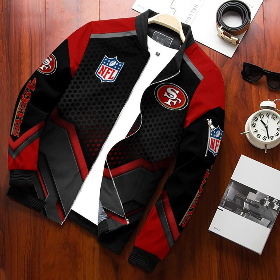 NFL San Francisco 49ers Bomber Jacket Nicegift 3BBD8S1