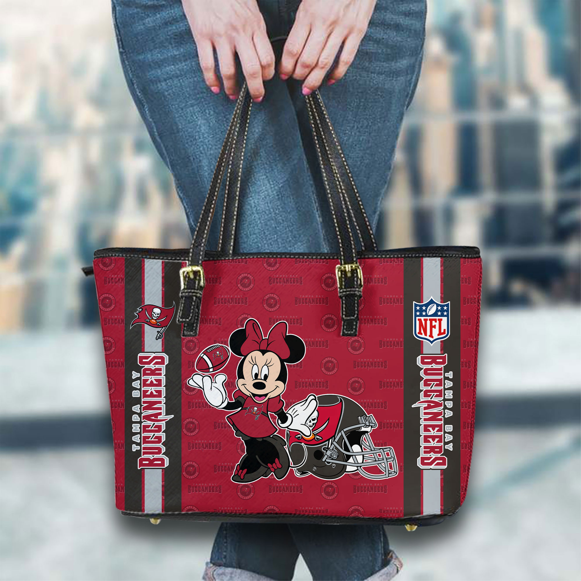 Tampa Bay Buccaneers Women Leather Tote Hand Bag BB40