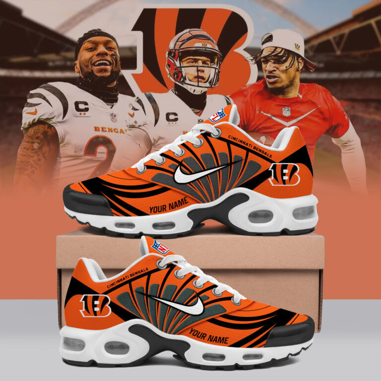 Cincinnati Bengals Personalized Plus Sneakers 0813 BGTN186