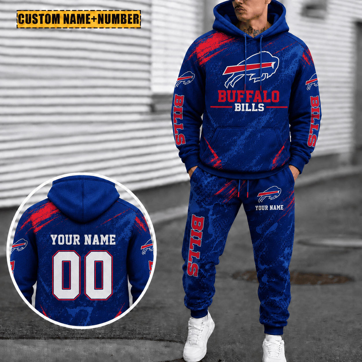 Buffalo Bills Personalized Combo Hoodie And Sweatpants Gift For Fan VA1054
