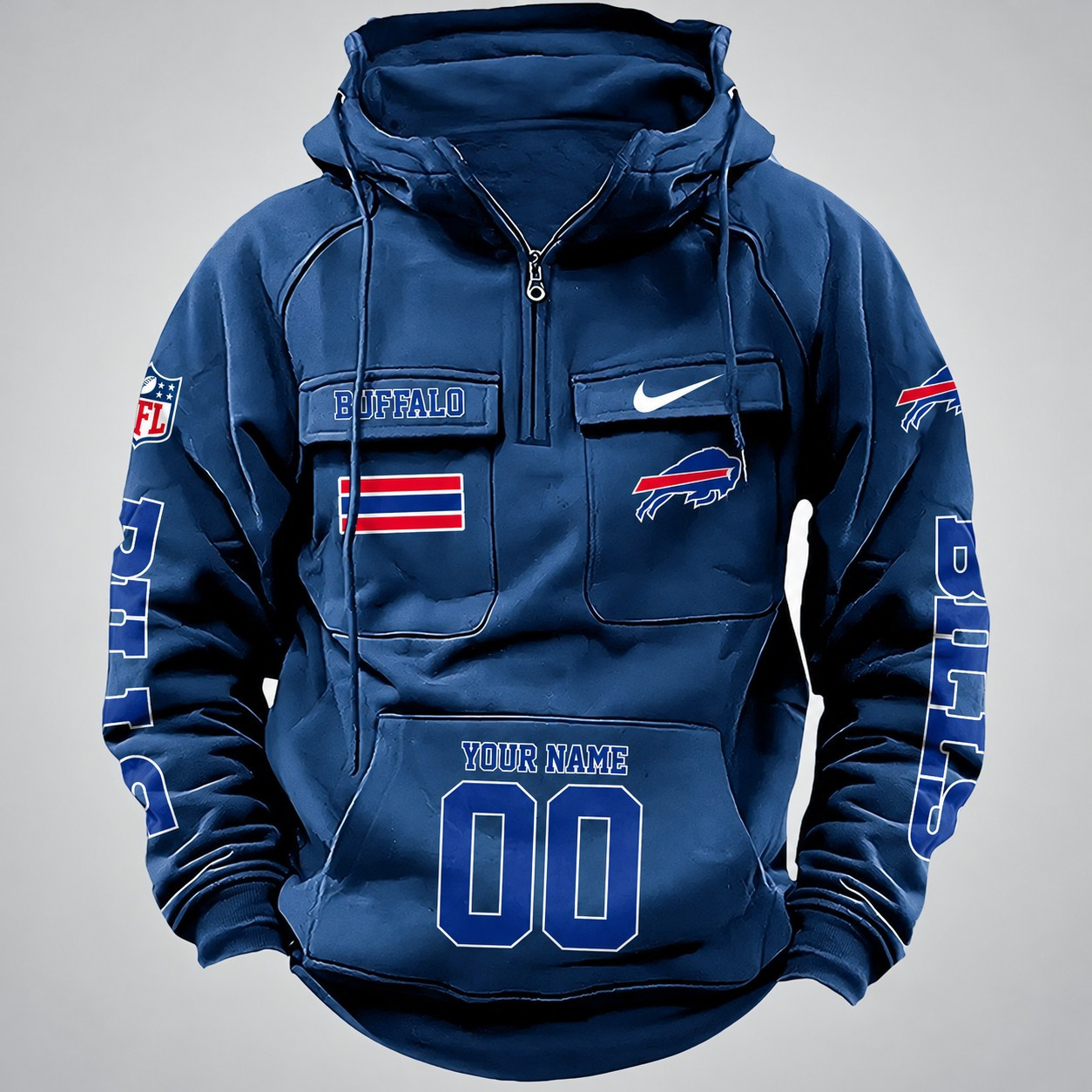 Buffalo Bills Vintage Men Hoodie DV2 AZVMHD383
