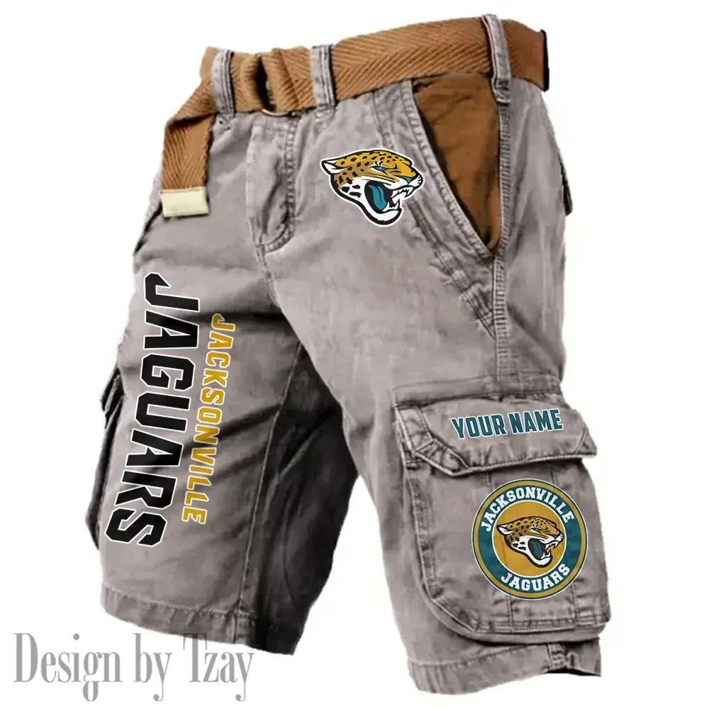 Jacksonville Jaguars Pocket Print Cargo Shorts (Belt Not Included) trending 2026 S9MCS413