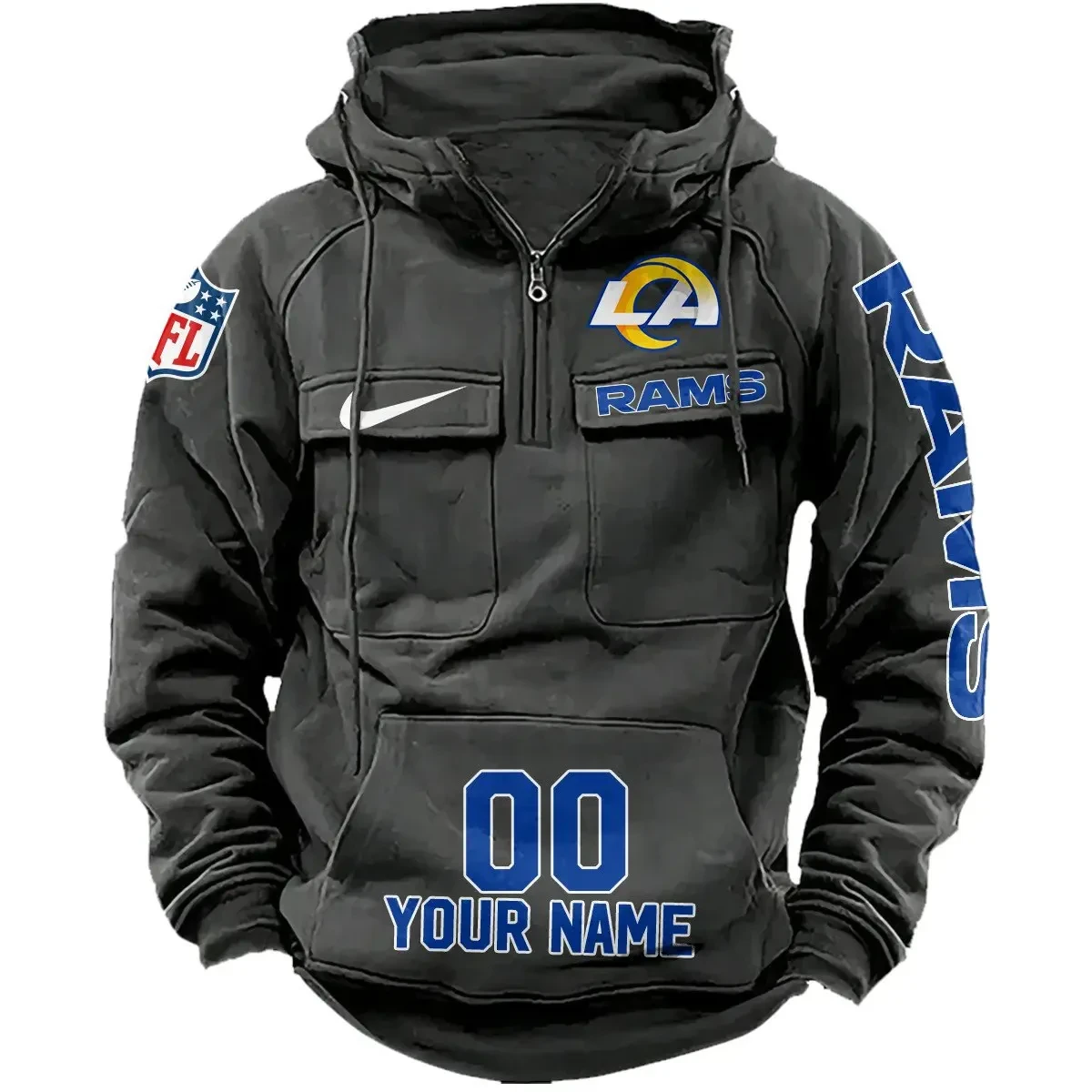 Los Angeles Rams Vintage Men Hoodie AZVMHD080