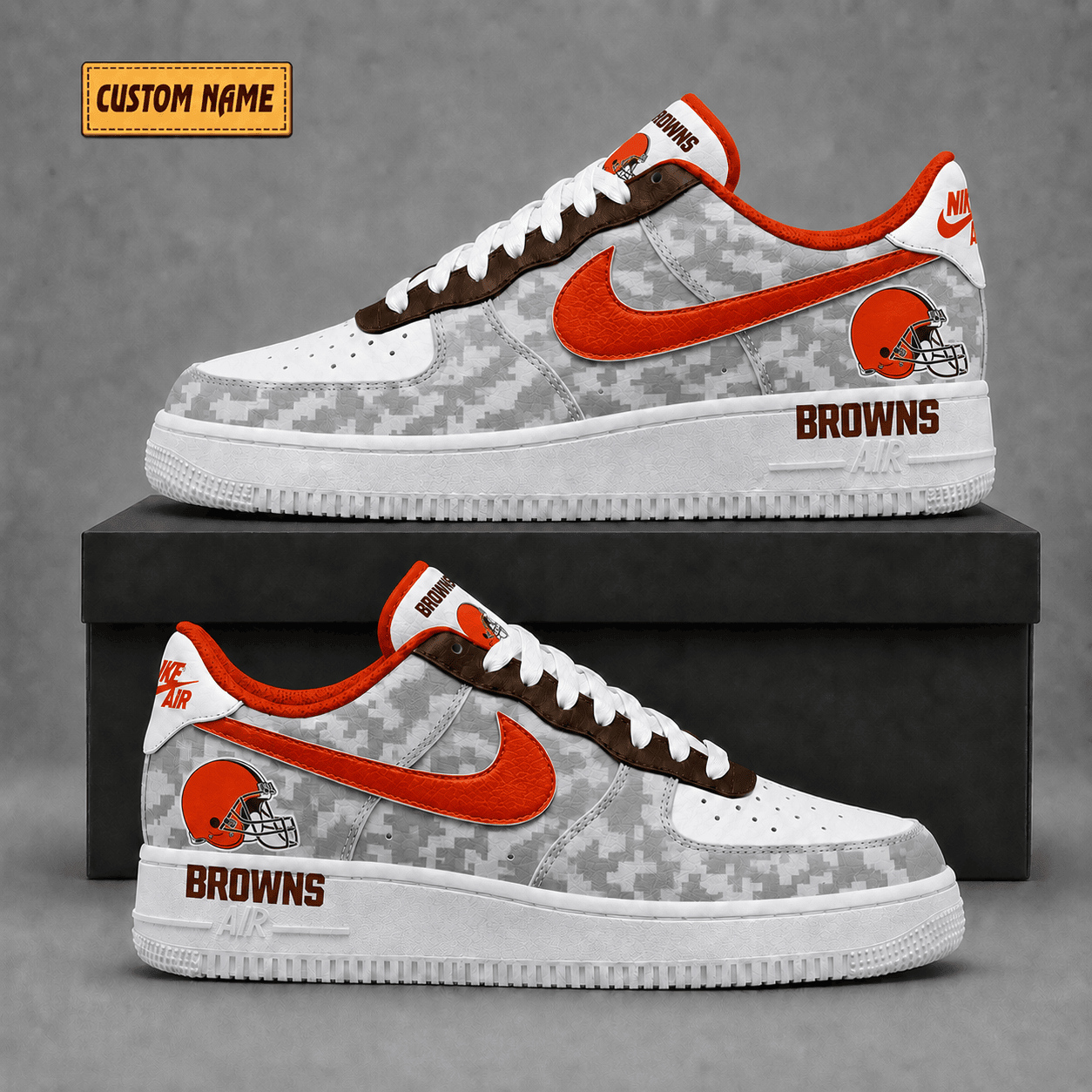 Cleveland Browns | Premium NFL Fear The Team AF1 Sneakers - VA36223
