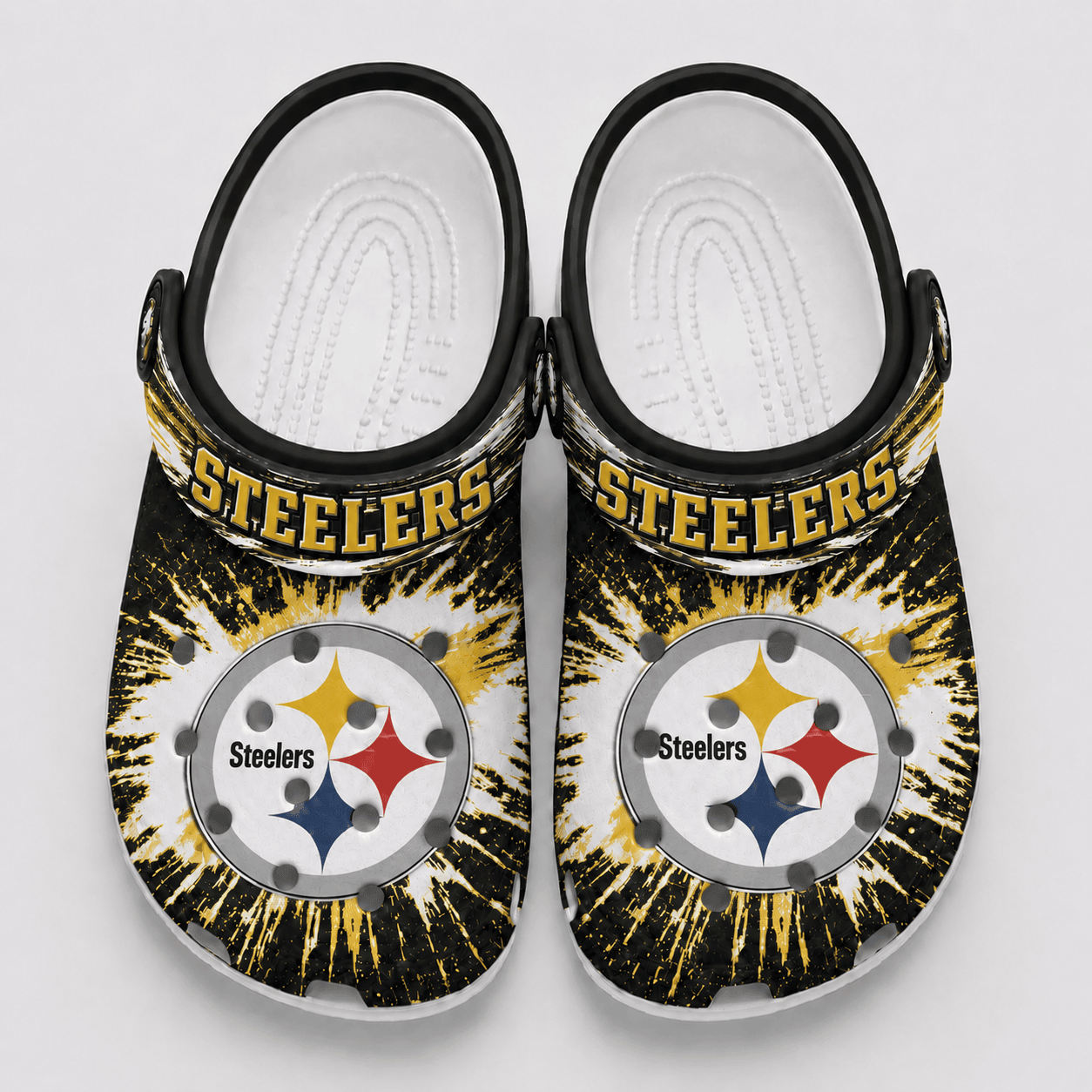 Pittsburgh Steelers | Premium NFL Splash Burst Fan Crocs VAN217
