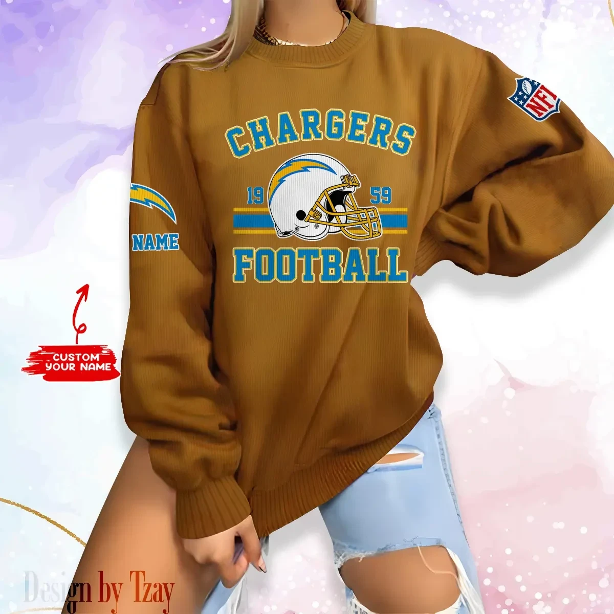 Los Angeles Chargers Personalized Fashion Design New Woolen Sweater BGSWT234