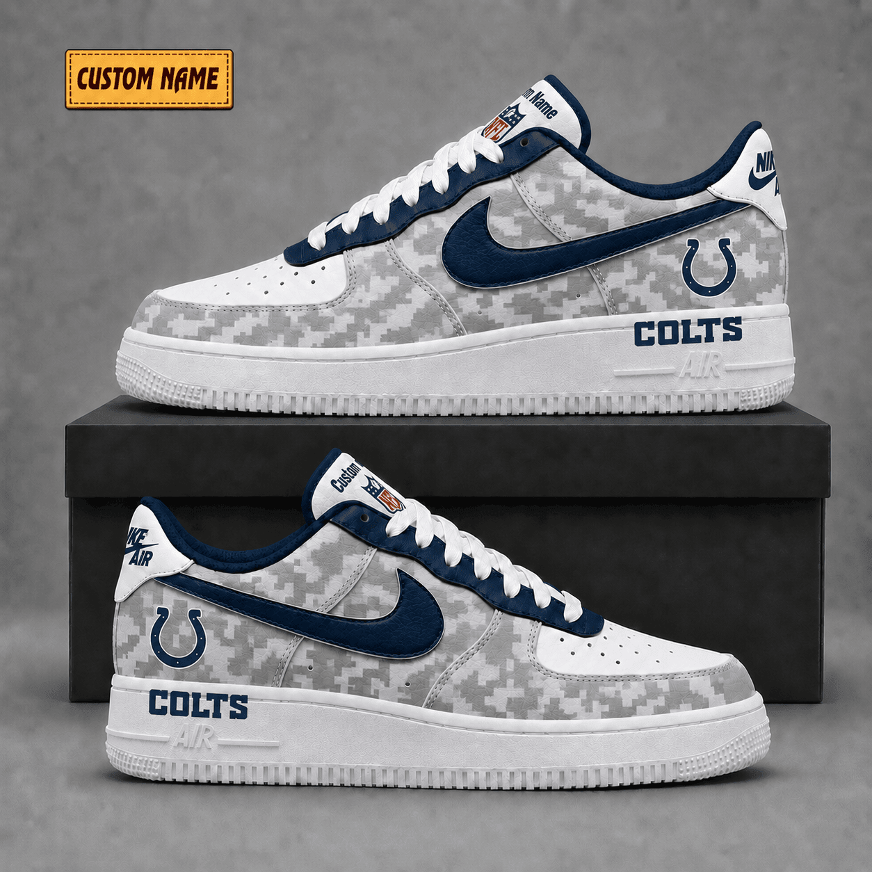 Indianapolis Colts | Premium NFL Fear The Team AF1 Sneakers - VA36222