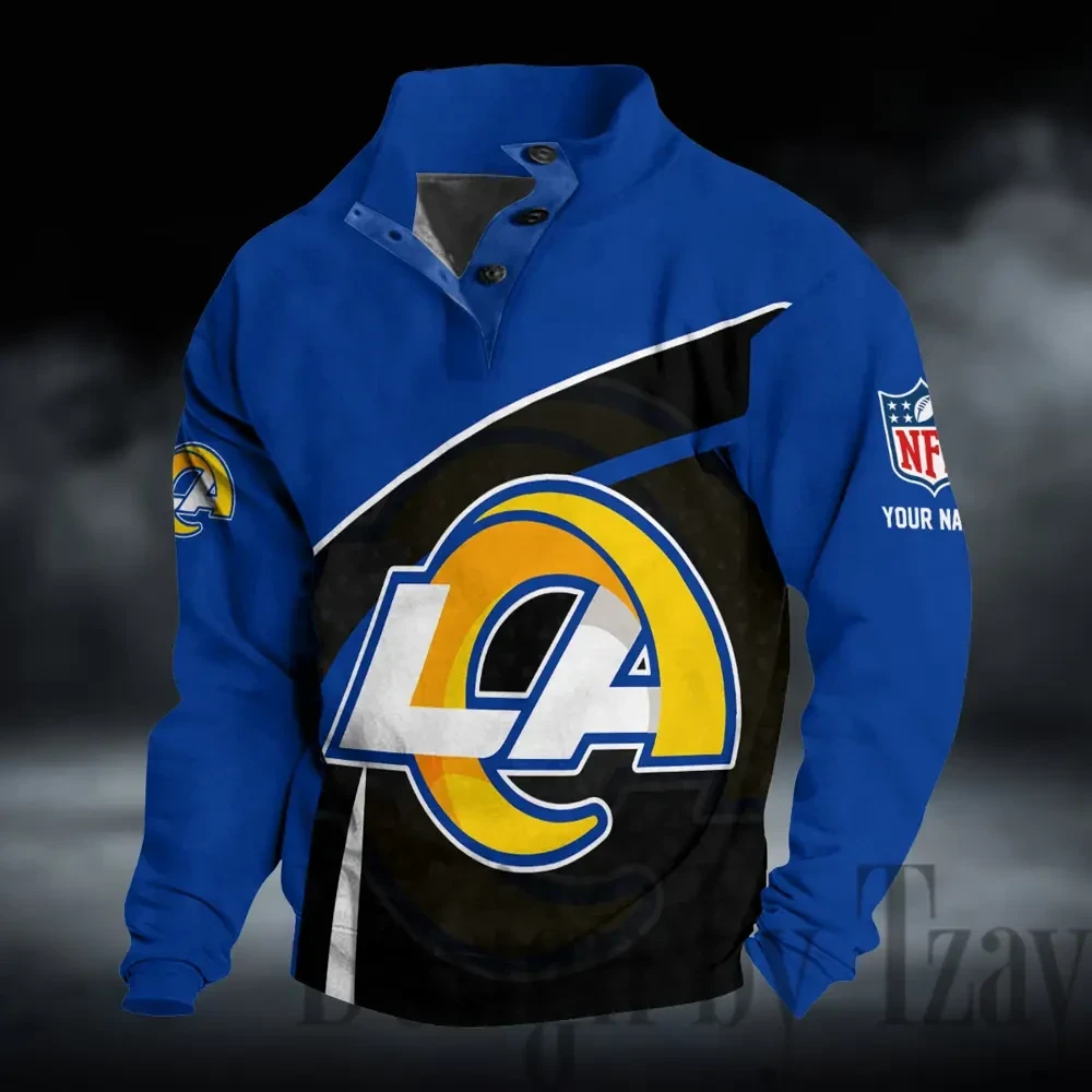 Los Angeles Rams Buttoned Collar Sweatshirt New Design 2026 S9DBSCH2271