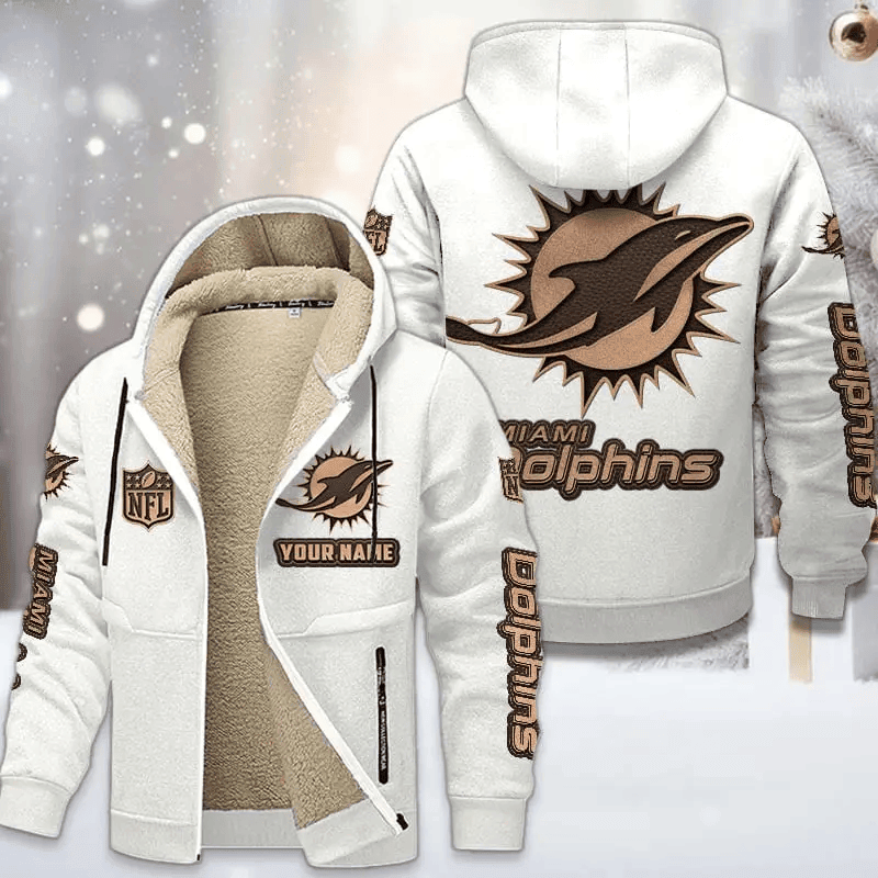Miami Dolphins DMTZ0857 Premium Sherpa-Lined Winter Hoodie – Personalized Edition
