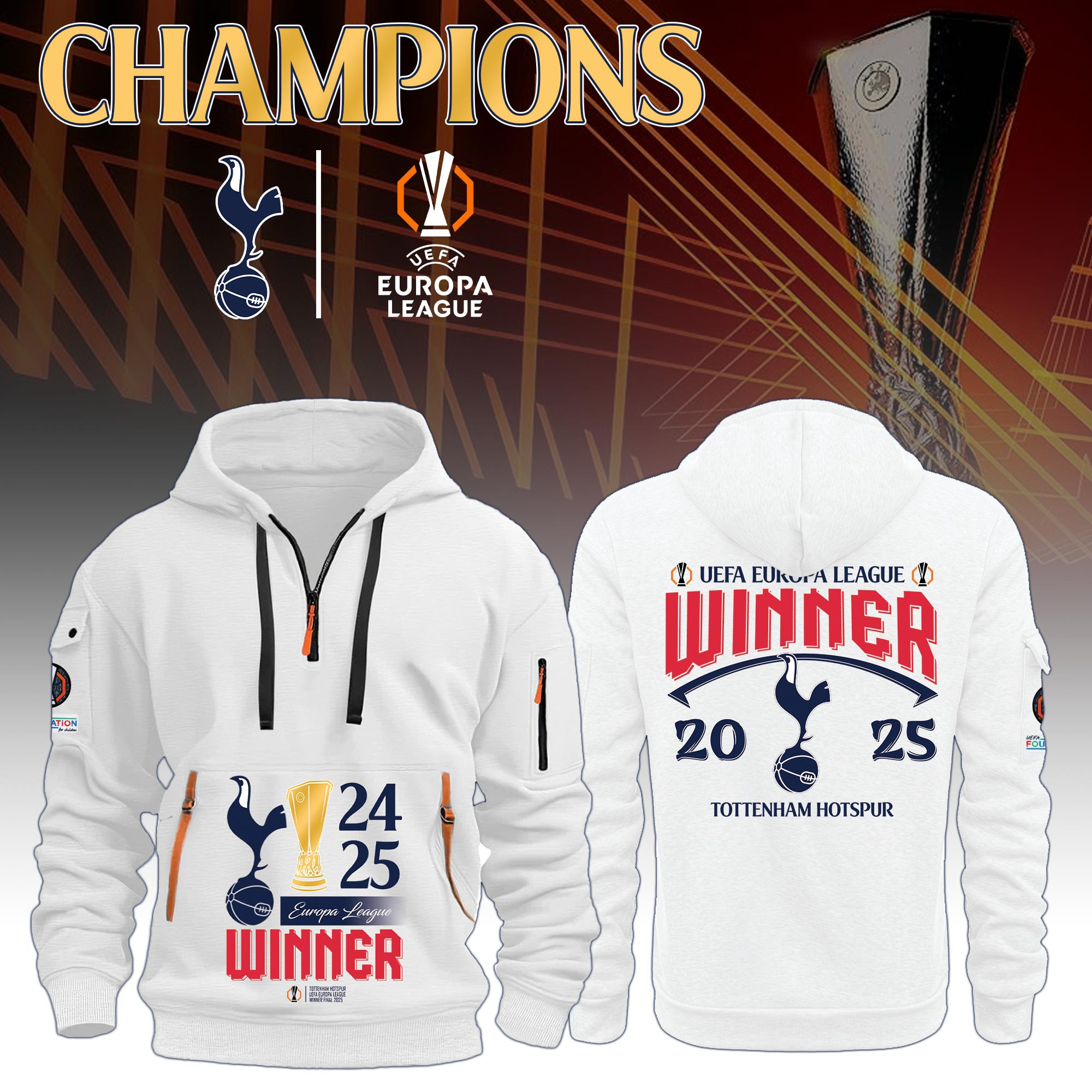 Tottenham Hotspur F.C Heavy Hoodie TH74C