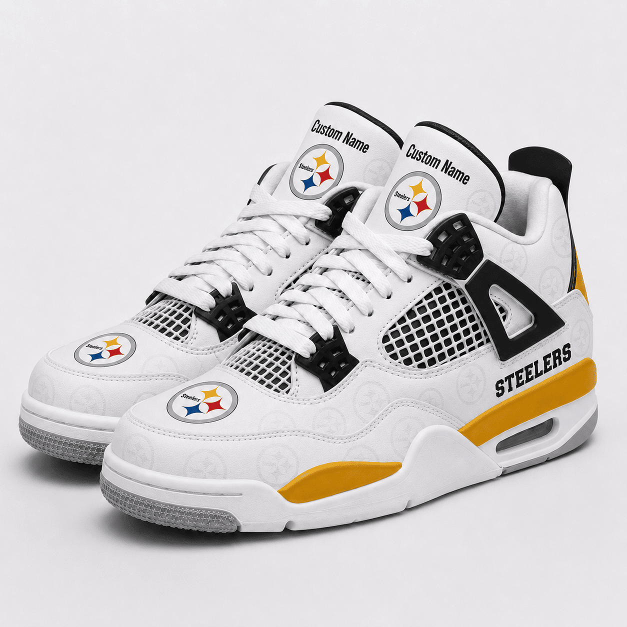 Pittsburgh Steelers Personalized AJ4 Sneaker VA328