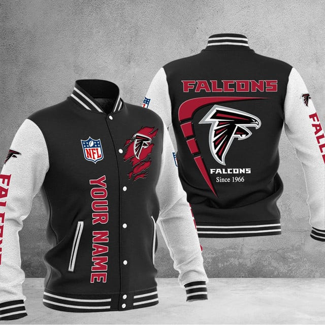 Atlanta Falcons Custom Multicolors Button Jacket CJ58