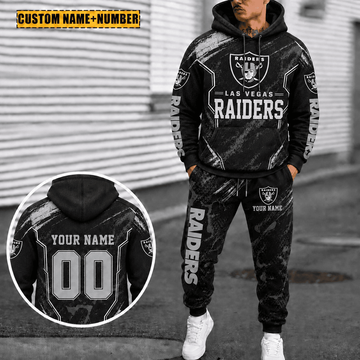 Raiders Personalized Combo Hoodie And Sweatpants Gift For Fan VAN3116
