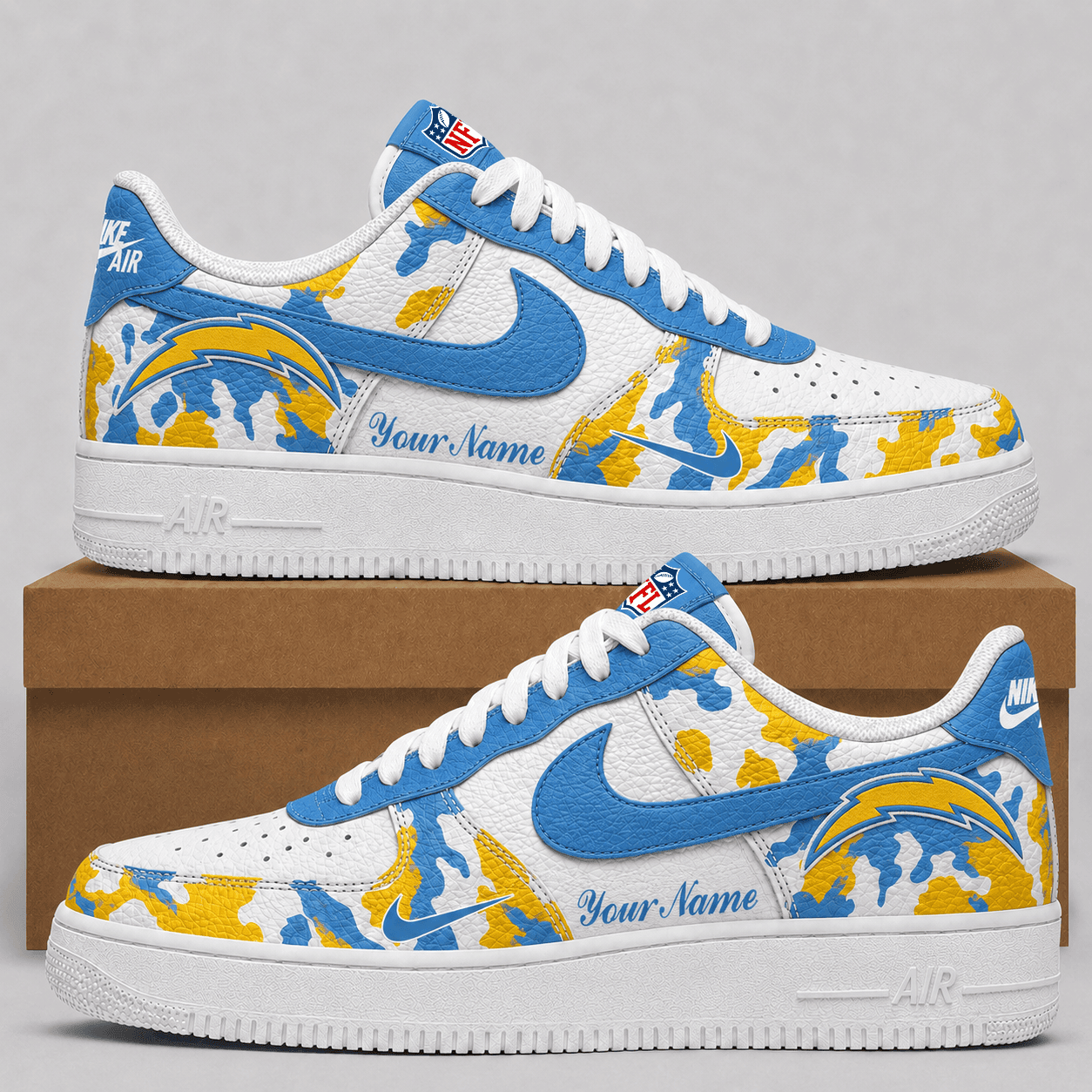 Los Angeles Chargers | Premium NFL Team AF1 Shoes VA917