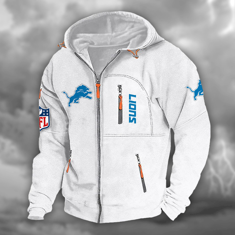 Detroit Lions DMCD0662 Hooded Cardigan Jacket