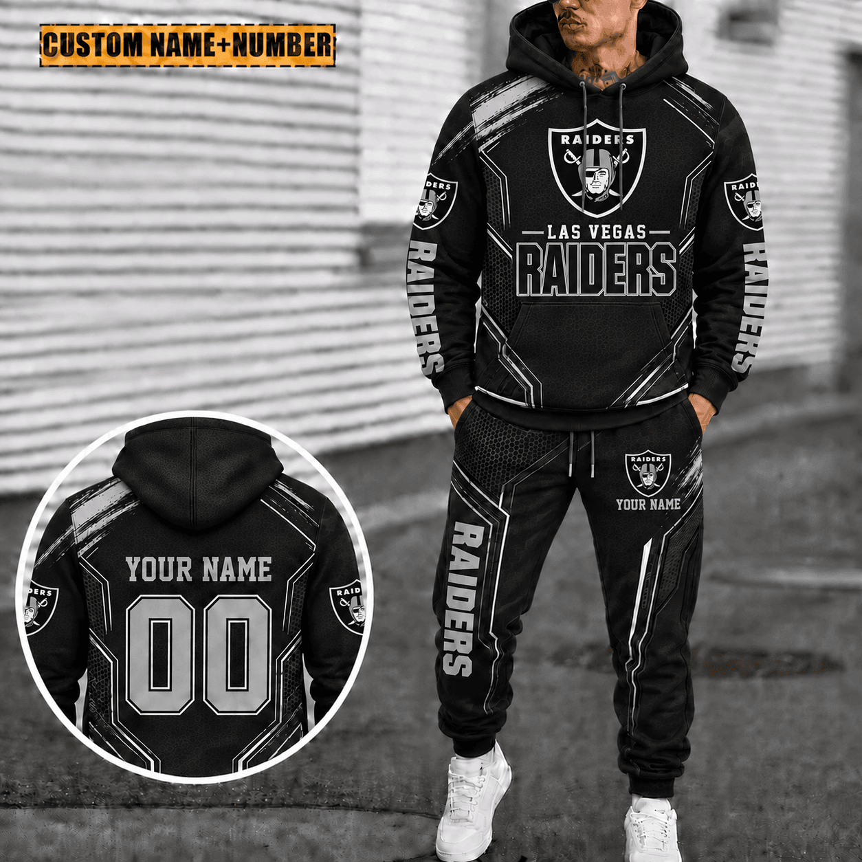 Raiders Personalized Combo Hoodie And Sweatpants Gift For Fan VAN5005