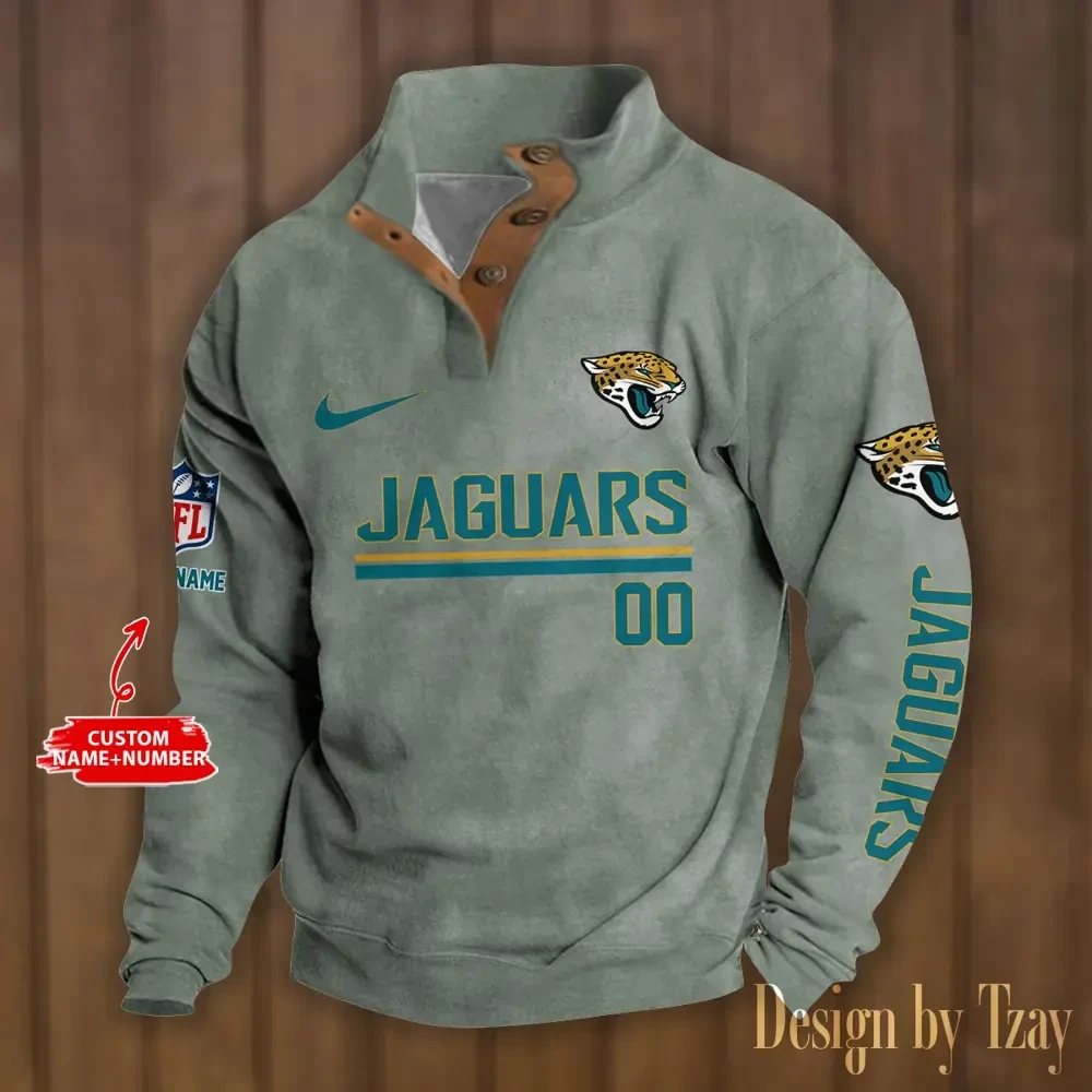 Jacksonville Jaguars Premium Stand-Collar Game-Day Pullover - Engineered Warmth & Personalized Name S9DBSCH079