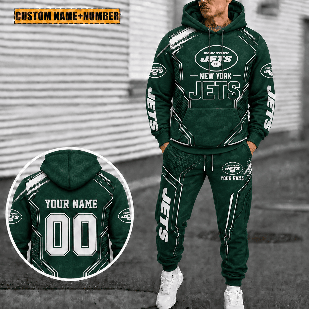 New York Jets Personalized Combo Hoodie And Sweatpants Gift For Fan VAN5010