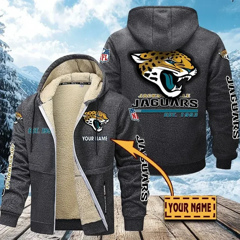 Jacksonville Jaguars Zip Up Fur Coat ANZTZH130