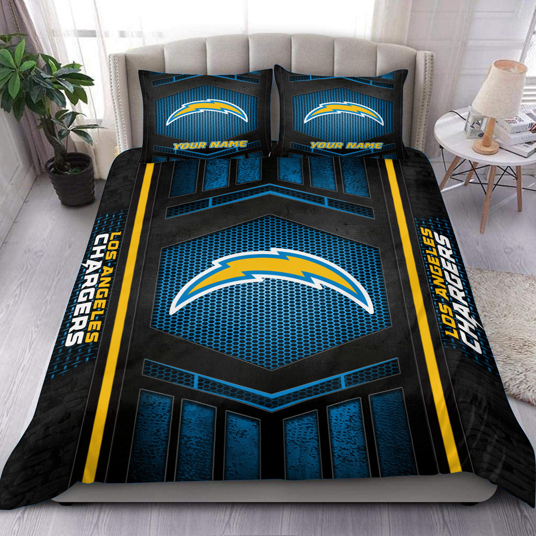 Los Angeles Chargers Personalized Bedding Set Best Gift For Fan BGBED120
