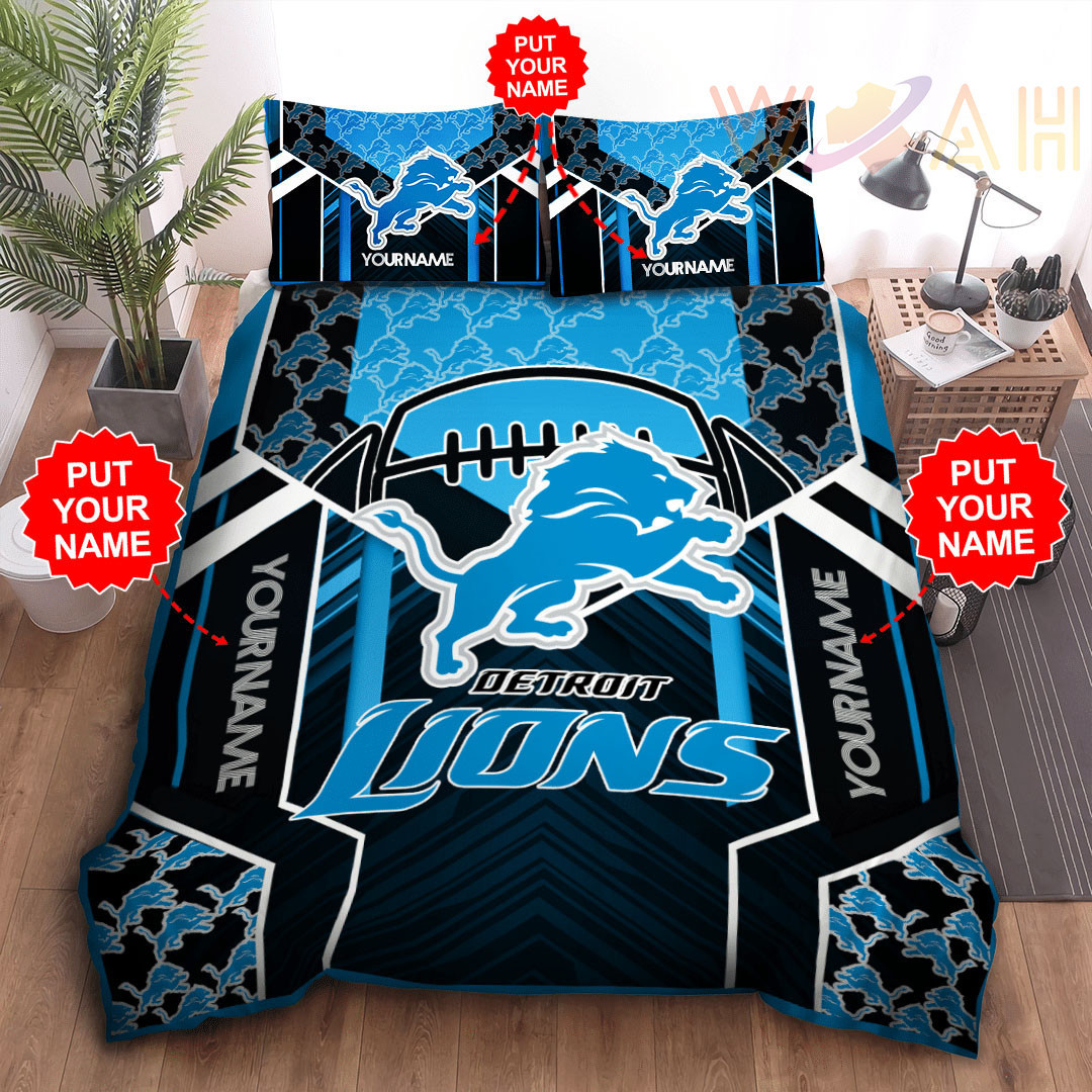 Detroit Lions Personalized Bedding Set US KING BG26