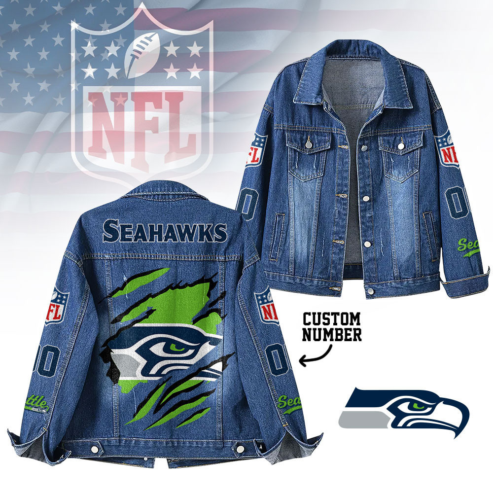 Seattle Seahawks | Premium Iconic Streetwear Denim Jacket NTH1