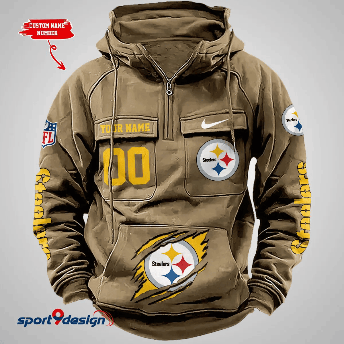 Pittsburgh Steelers Vintage Men Hoodie AZVMHD160