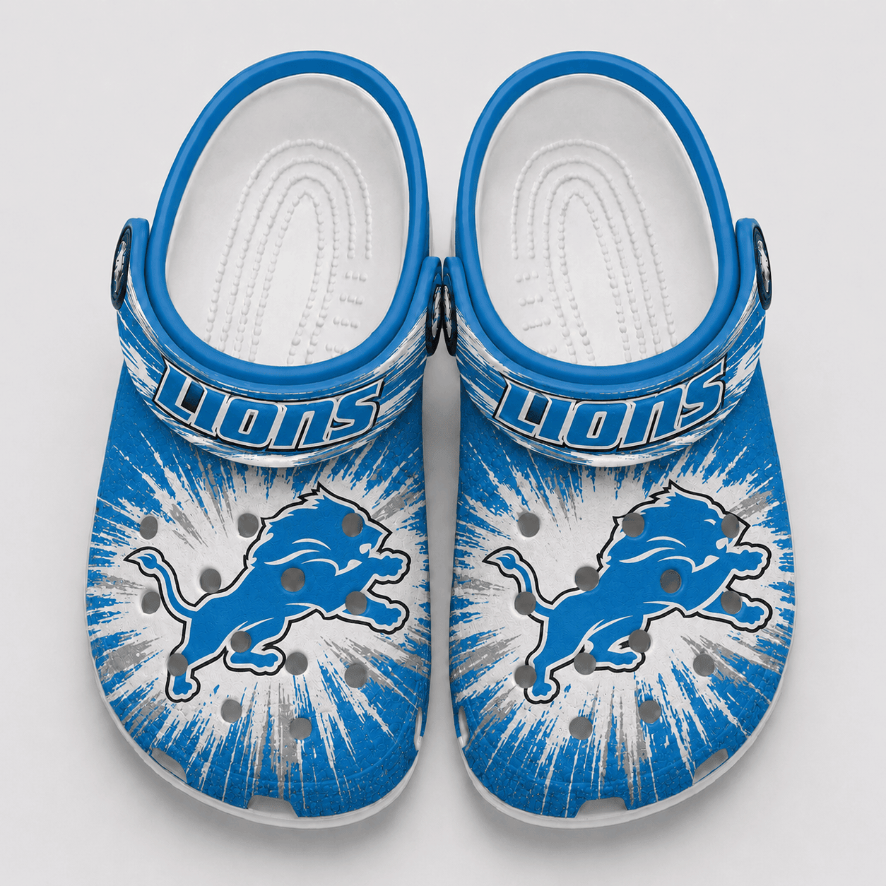 Detroit Lions | Premium NFL Splash Burst Fan Crocs VAN219