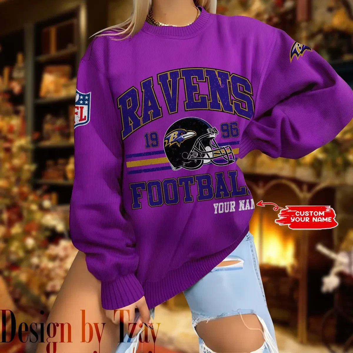 Baltimore Ravens Personalized Fashion Design New Woolen Sweater BGSWT312