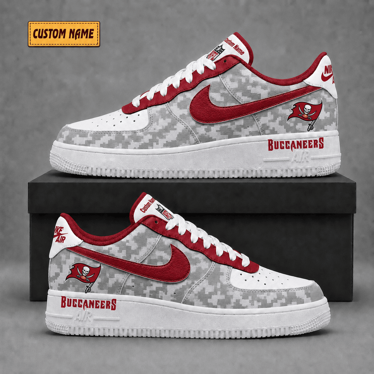 Tampa Bay Buccaneers | Premium NFL Fear The Team AF1 Sneakers - VA36246